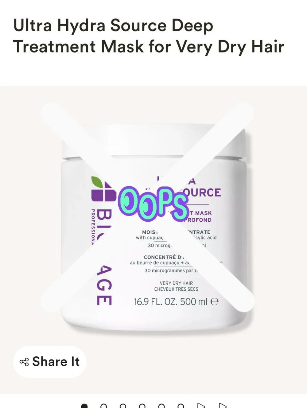 Hydra Source Conditioning Balm - White; Jumbo, Opened/tried.